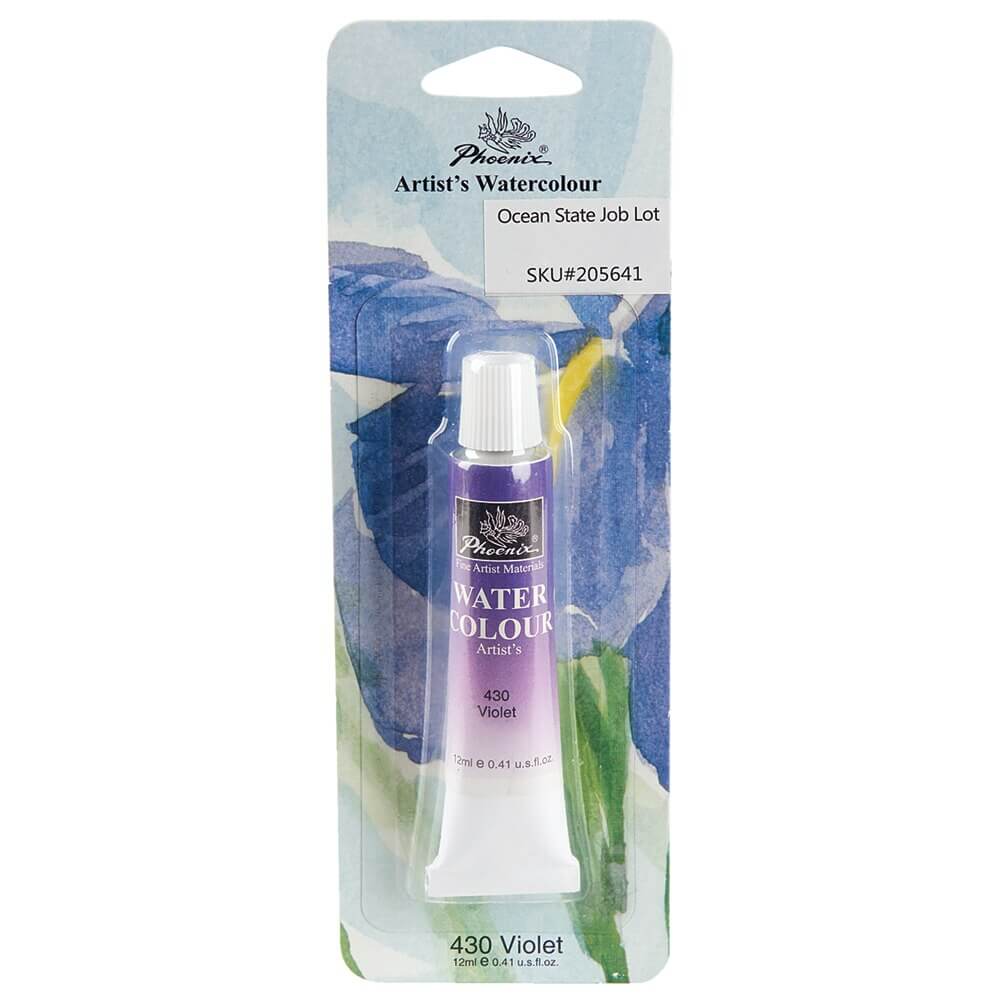 Phoenix Artist's Watercolour Paint, Violet, 12 ml