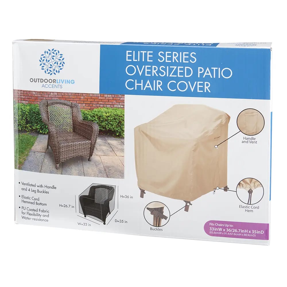 Outdoor Living Accents Elite Series Oversized Patio Chair Cover, 33"