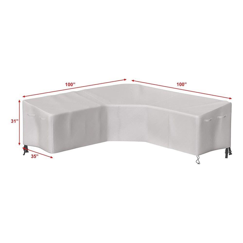 Simple Houseware V-Shaped Waterproof Patio Sectional Sofa Cover