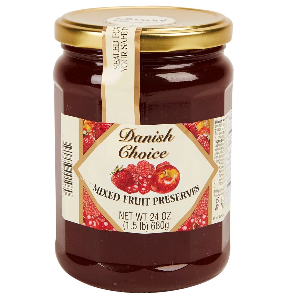 Danish Choice Mixed Fruit Preserve, 24 oz