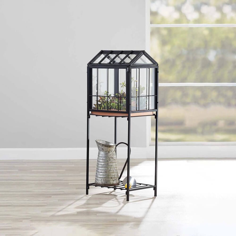 Panacea Urban Gardener Glass Terrarium Plant Stand