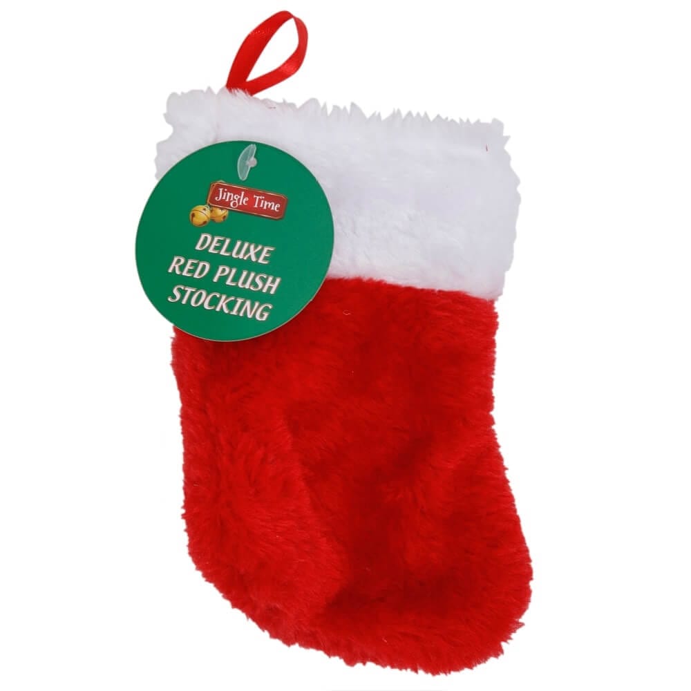 Jingle Time 7" Mini Deluxe Plush Christmas Stocking