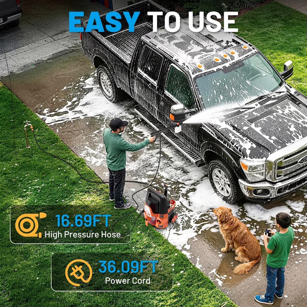 4-In-1 Electric Power Washer & Vacuum Cleaner