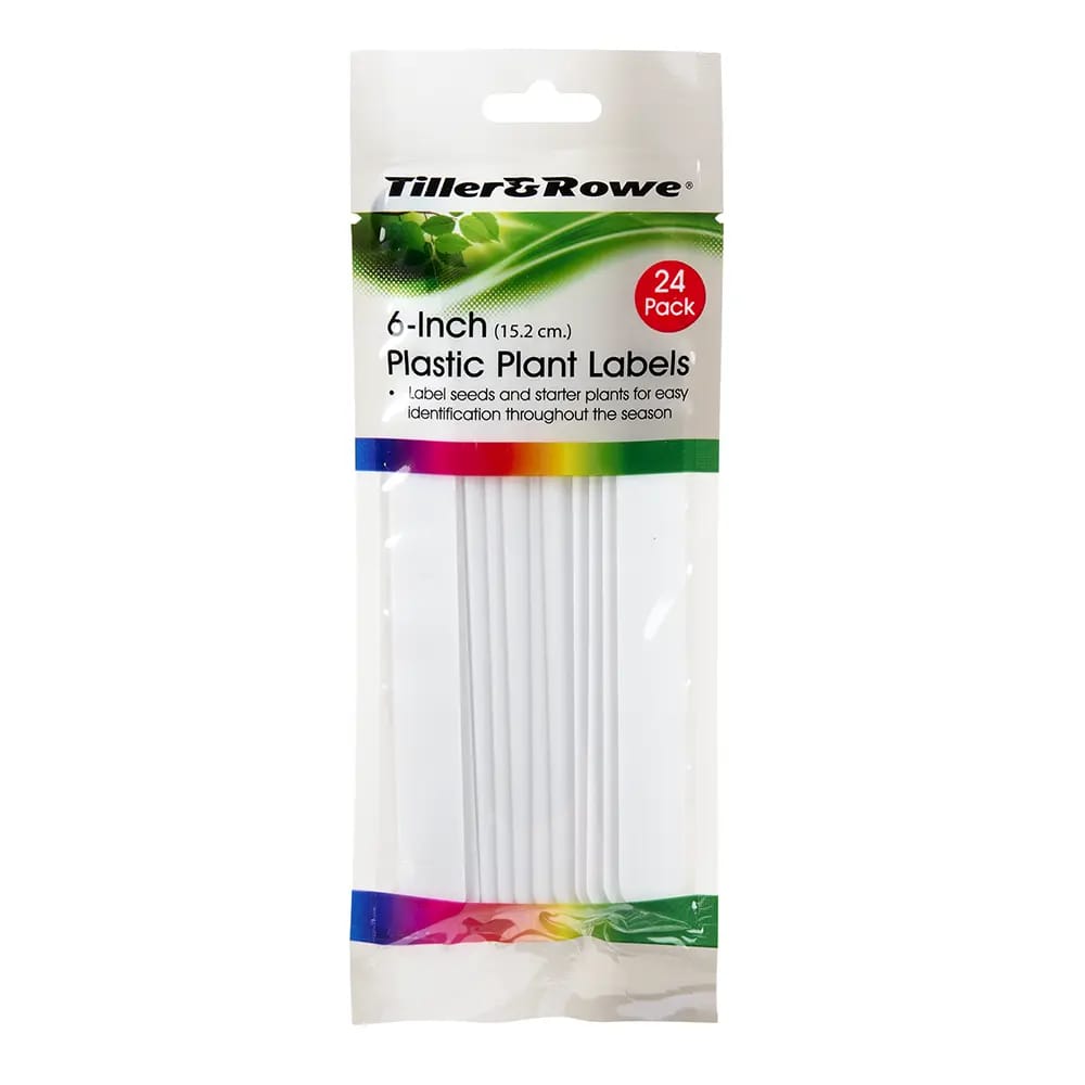 Tiller & Rowe 6-Inch Plastic Plant Labels, 24 pk.