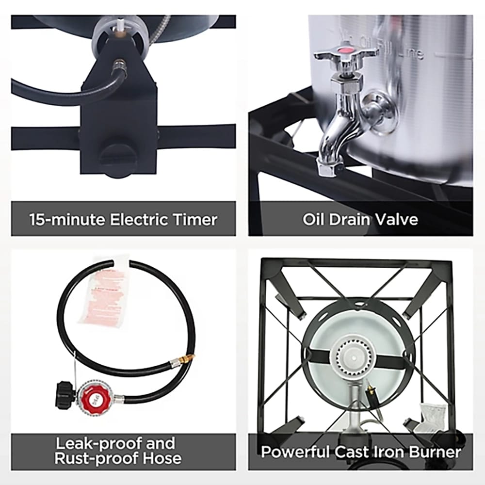Red Mountain Valley 36 qt. Outdoor Camping Fryer with Drain Valve