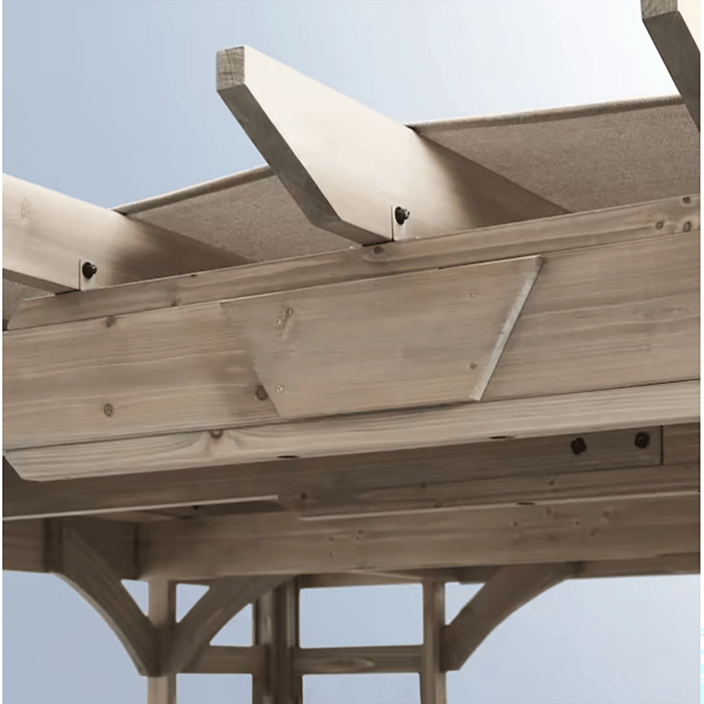 Yardistry Madison Cedar Wood Backyard Patio Pergola, Gray, 10' x 14'