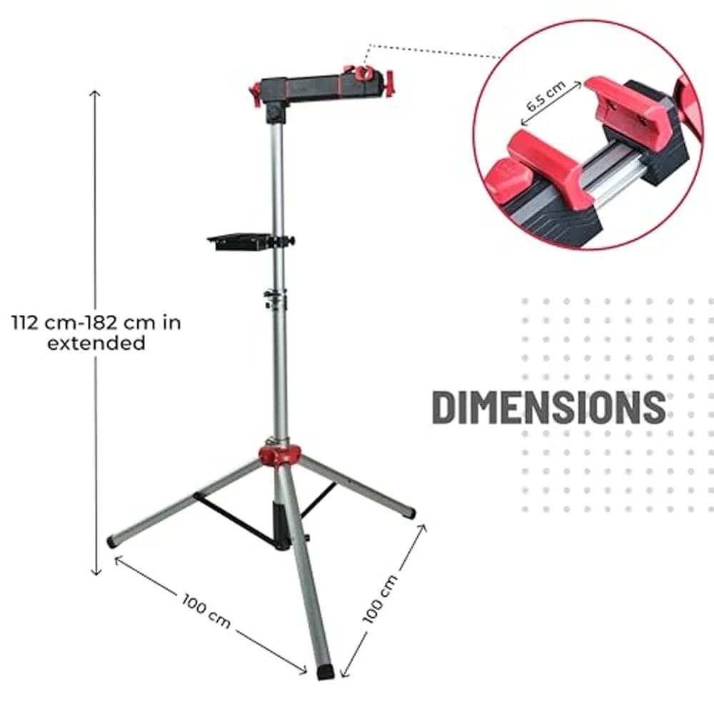 PRO BIKE TOOL Bike Repair Stand, Red/Silver