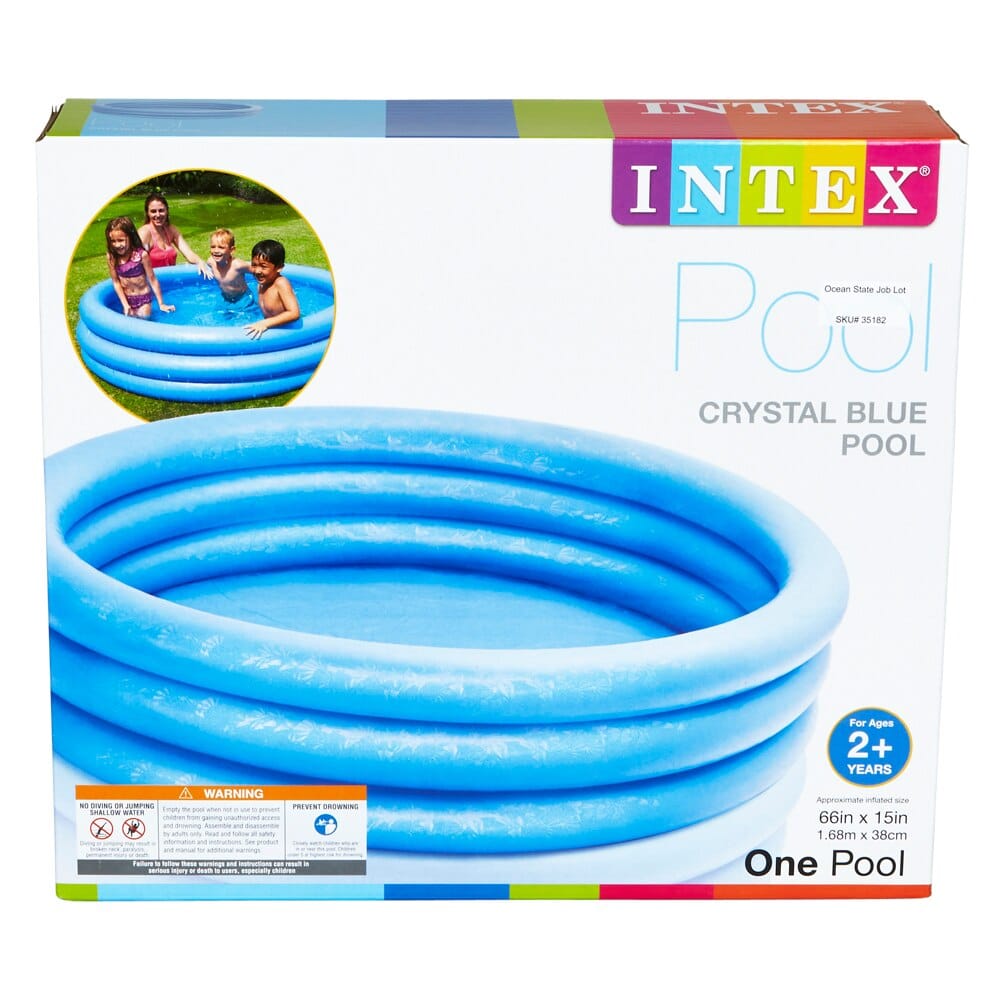 Intex Crystal Blue Inflatable Pool, 66"x15"