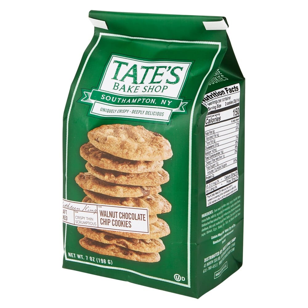 Tate's Bake Shop Walnut Chocolate Chip Cookies, 7 oz