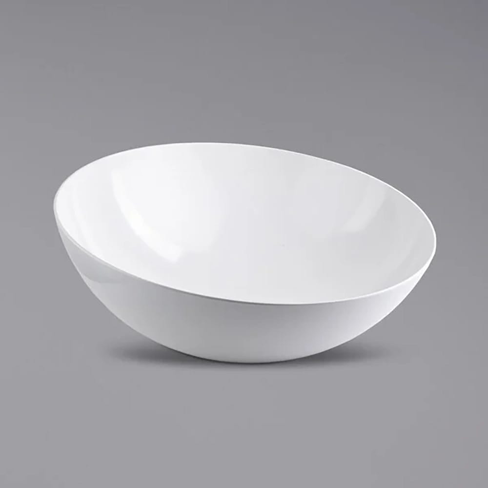 TableCraft 25 Quart Round Melamine Serving Bowl, White