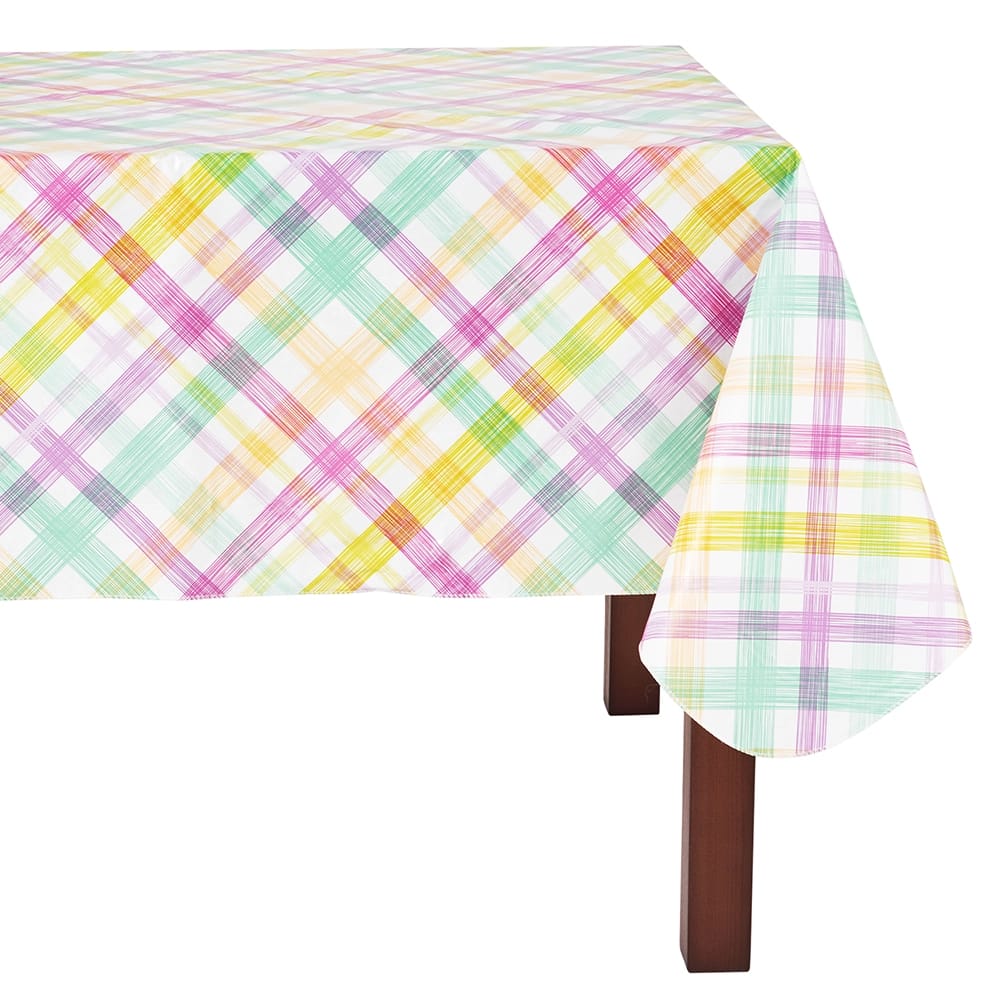 Spring Vinyl Tablecloth with Flannel Backing