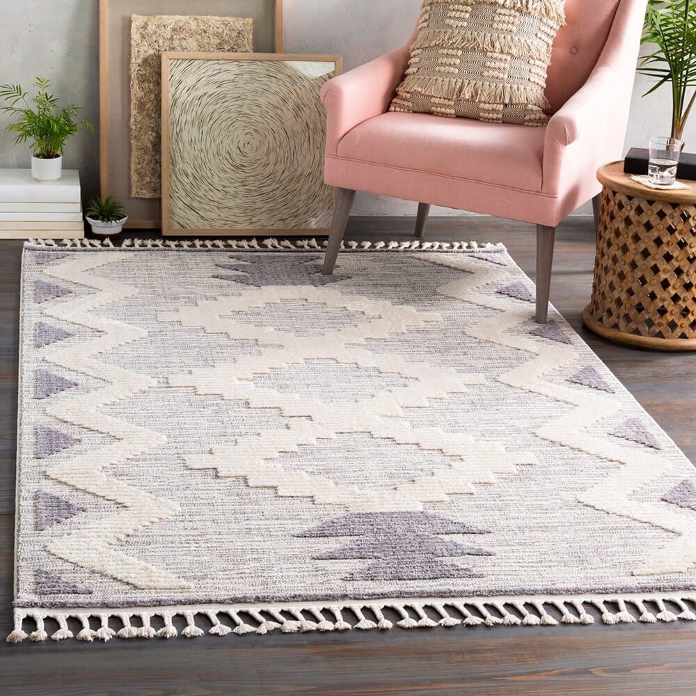 Surya Azilal 7'10"x10'2" Area Rug, Ivory/Gray