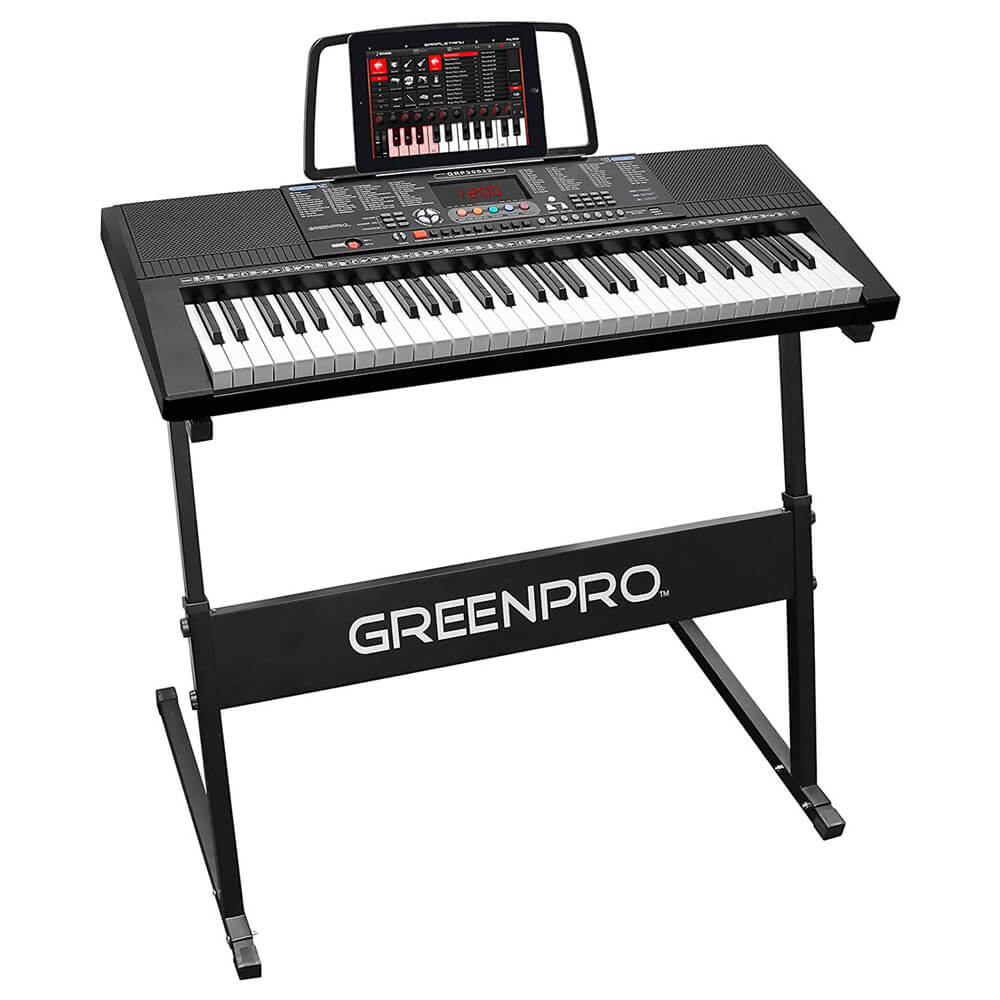 GreenPro 61 Key Electronic Keyboard with LED Display & Adjustable Stand