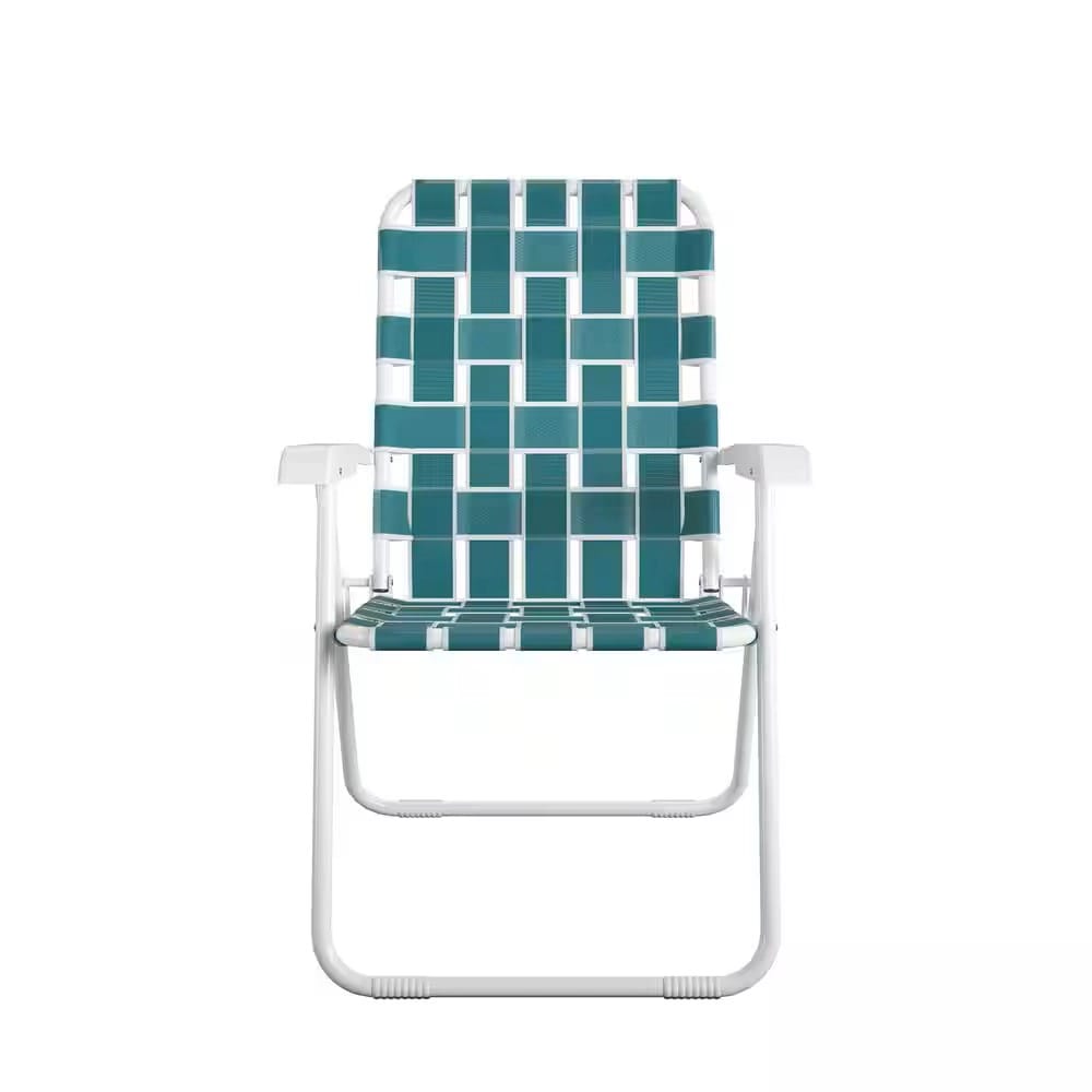 Novogratz Steel Folding Chairs, Teal, 2 Pack
