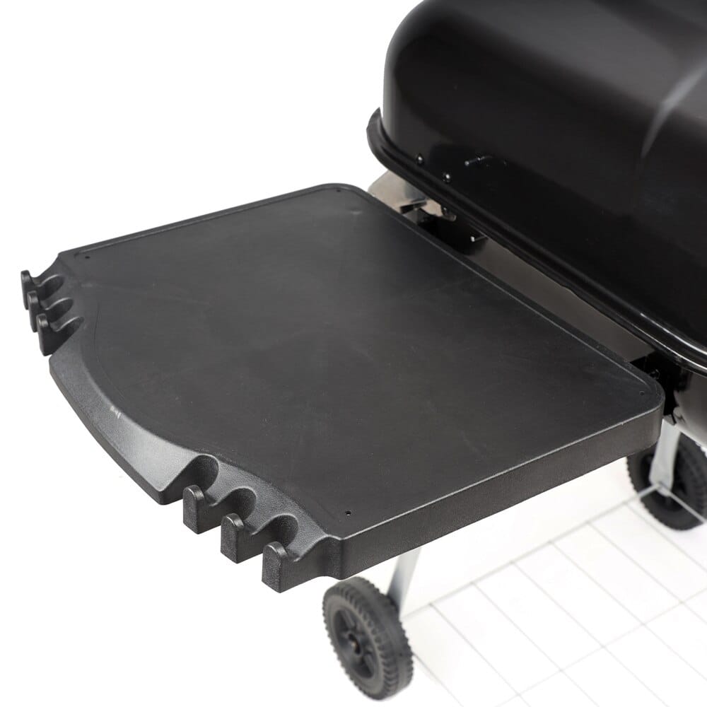 Charcoal Square Portable Grill with Foldable Side Shelf