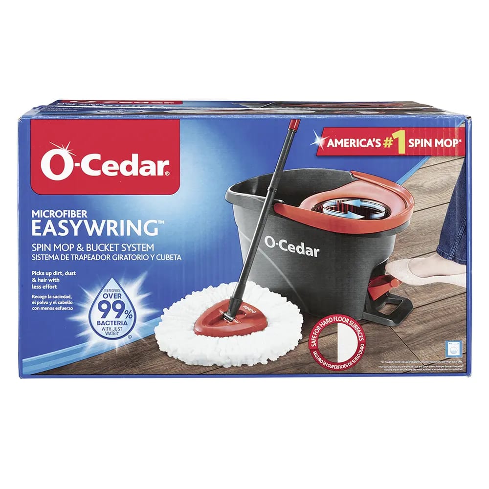 O-Cedar Microfiber Easywring Spin Mop & Bucket