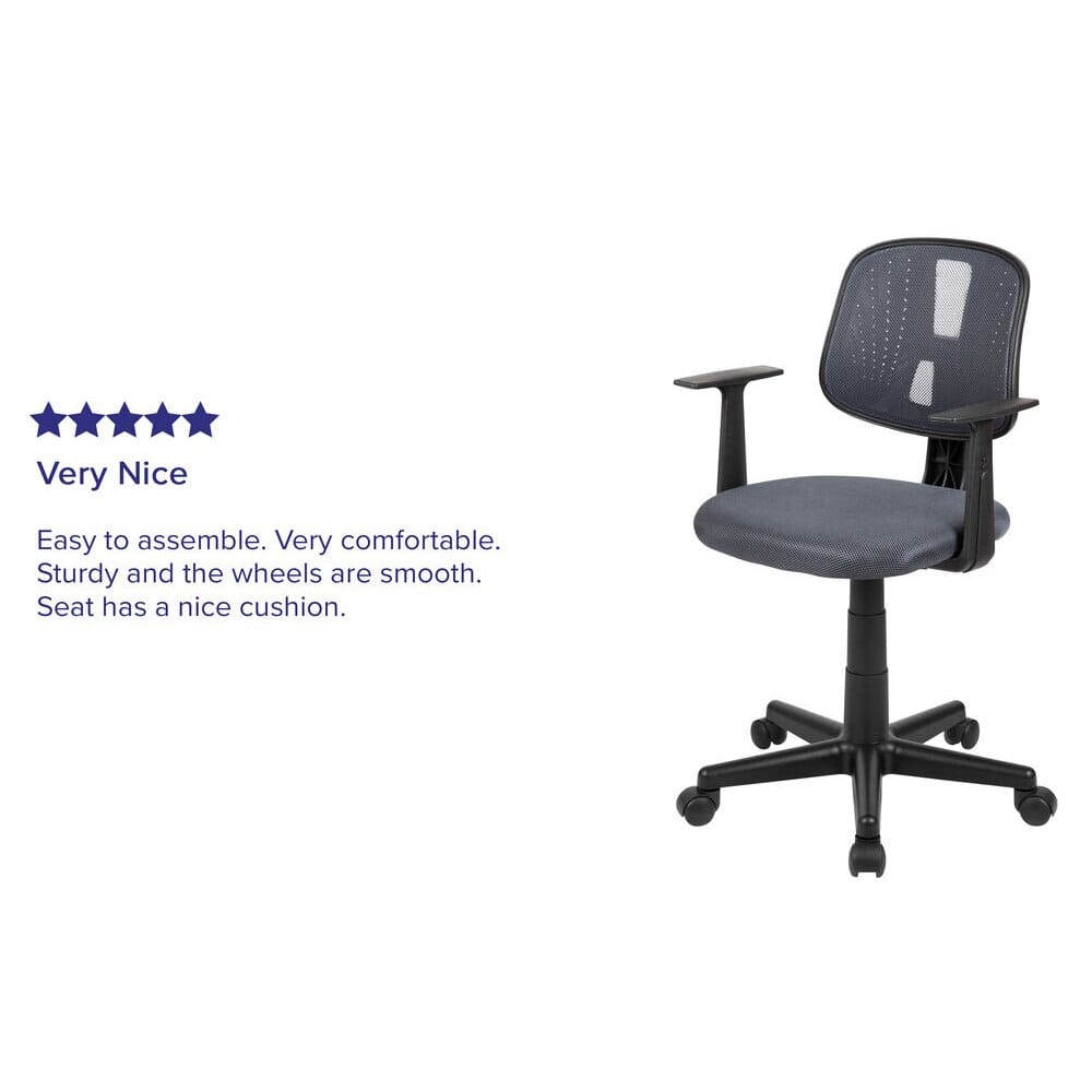 Mid-Back Mesh Swivel Office Chair, Gray
