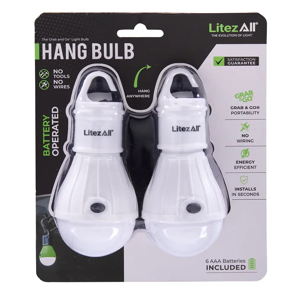 Litez All Hang Bulb, 2 pk