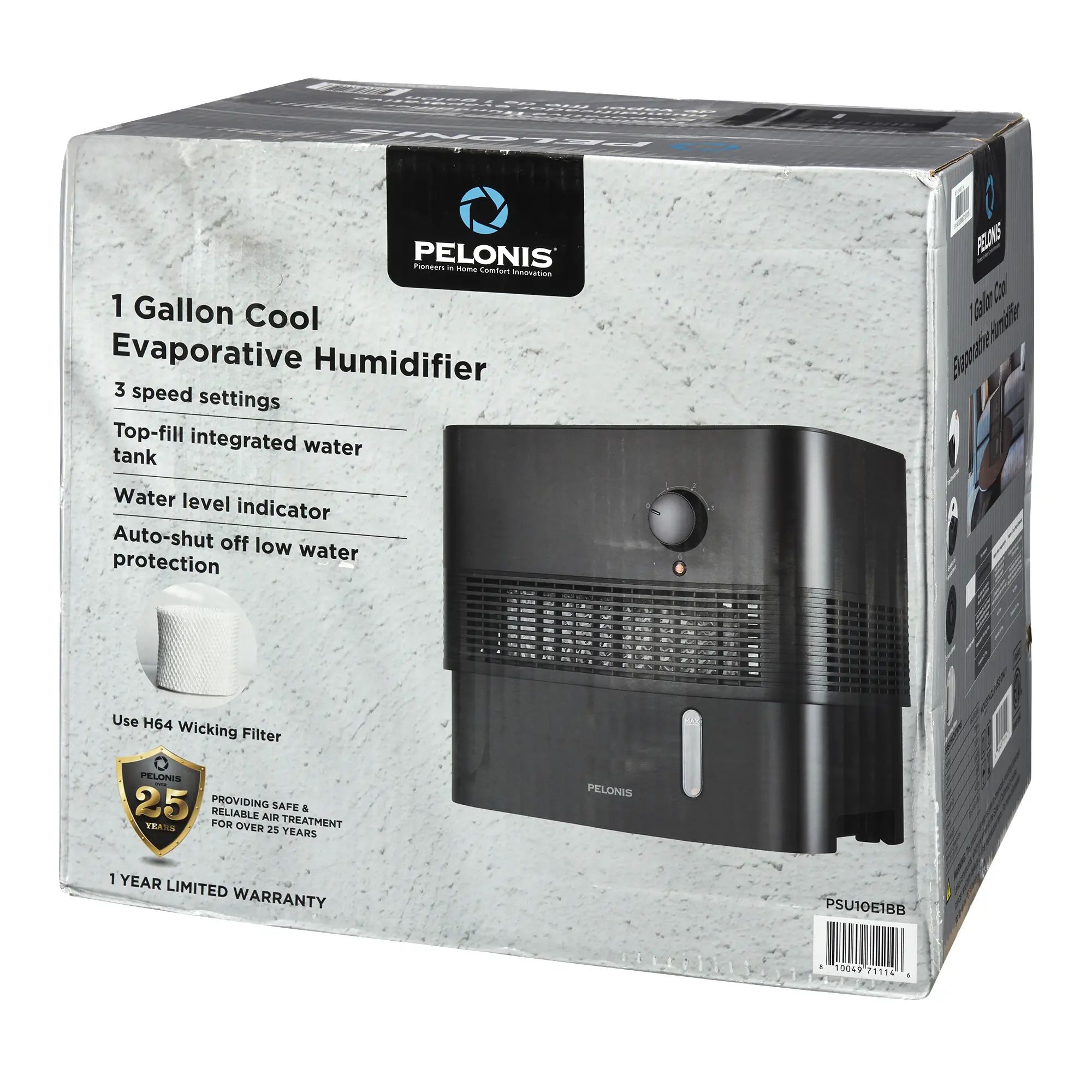 Pelonis 1 Gallon Cool Evaporative Humidifier