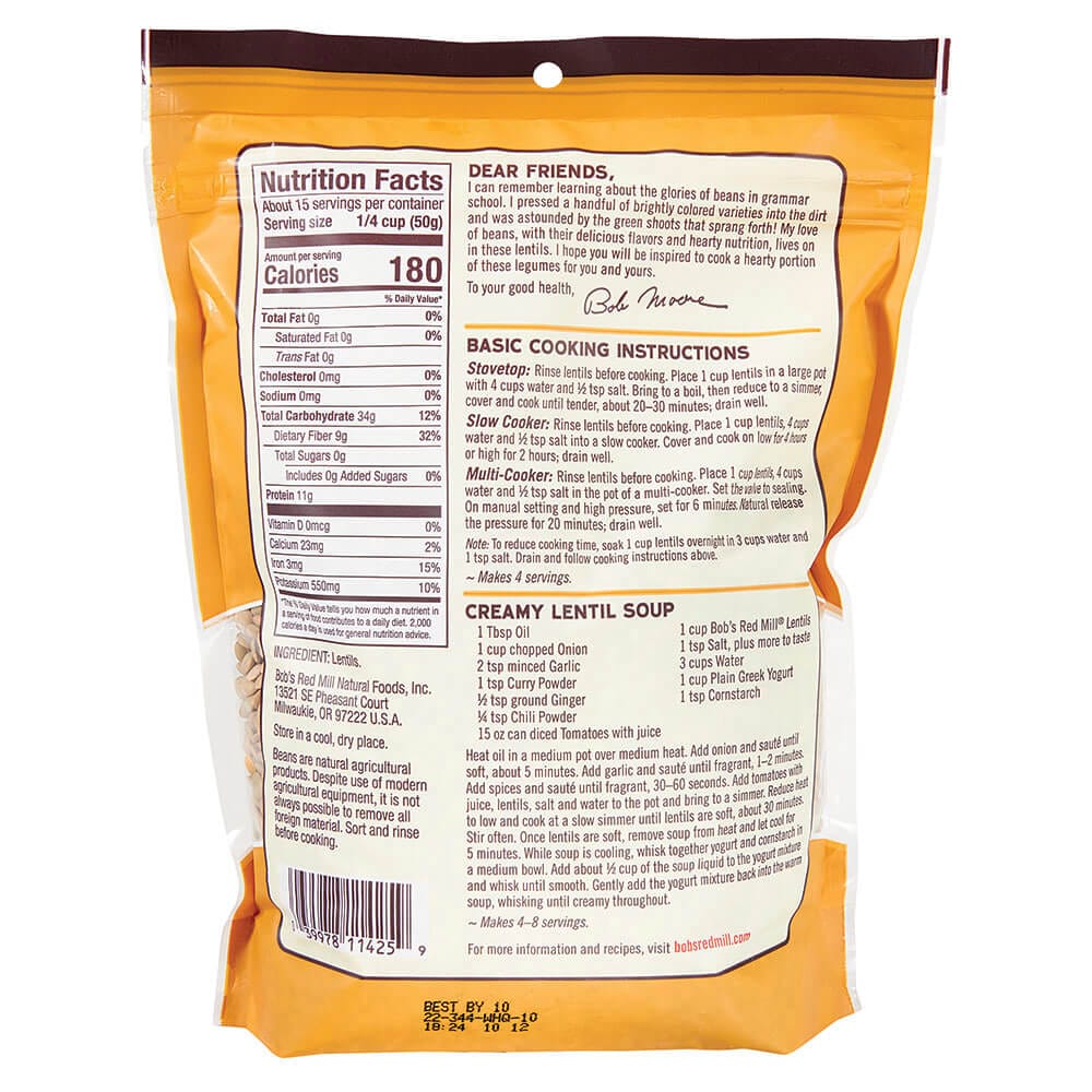 Bob's Red Mill Brown Lentils, 27 oz