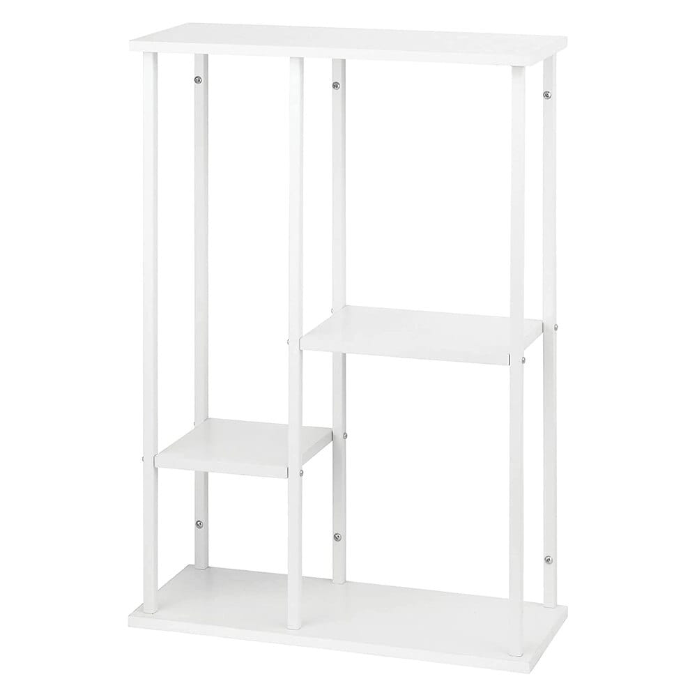 mDesign 4-Tier Wall Decor Storage Organizer Display Shelf, White