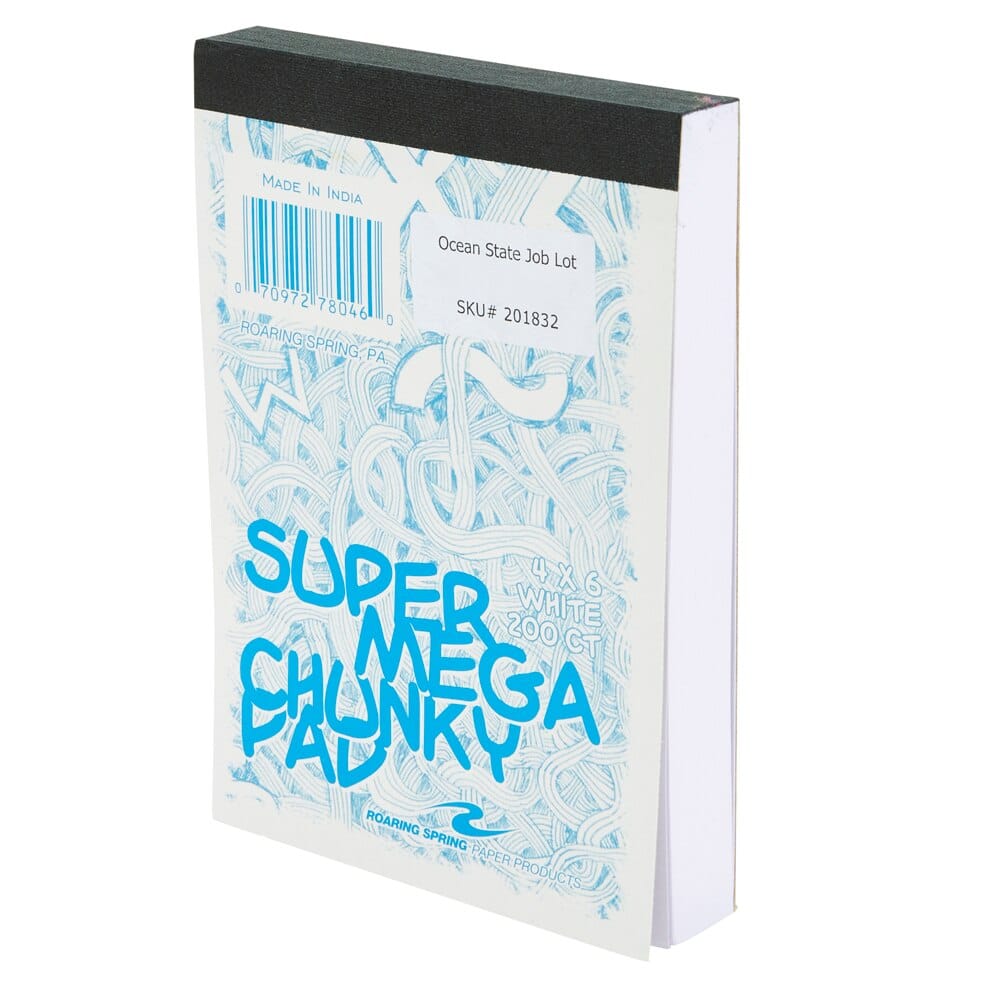 Super Mega Chunky 4" x 6" Pad, 200 Sheet