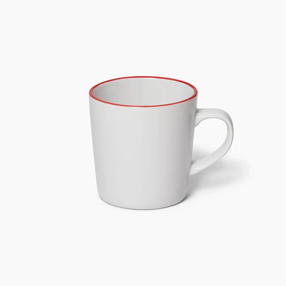 Leeway Mug, Red Stripe, Set of 4