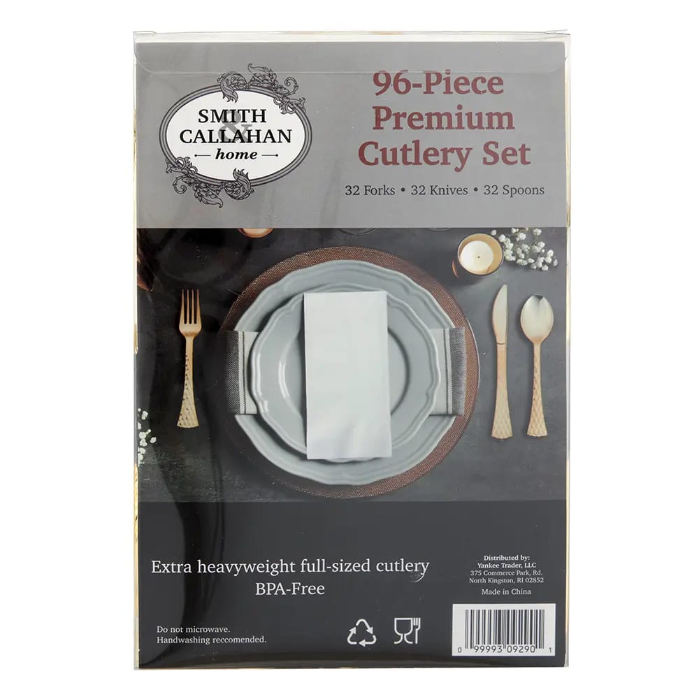 Smith & Callahan 96-Piece Elegant Gold Premium Cutlery Set