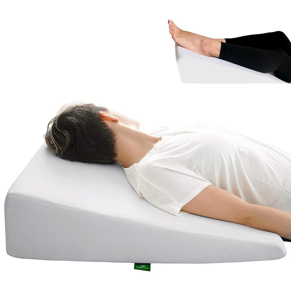 Cushy Form 7.5" Memory Foam Wedge Pillow, White