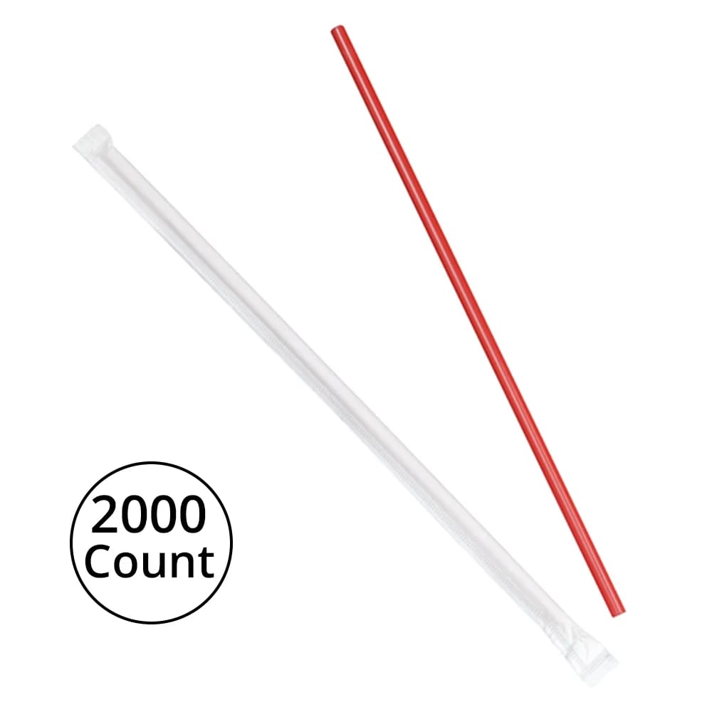 Dixie Jumbo Wrapped Plastic Straws, 2000 Count