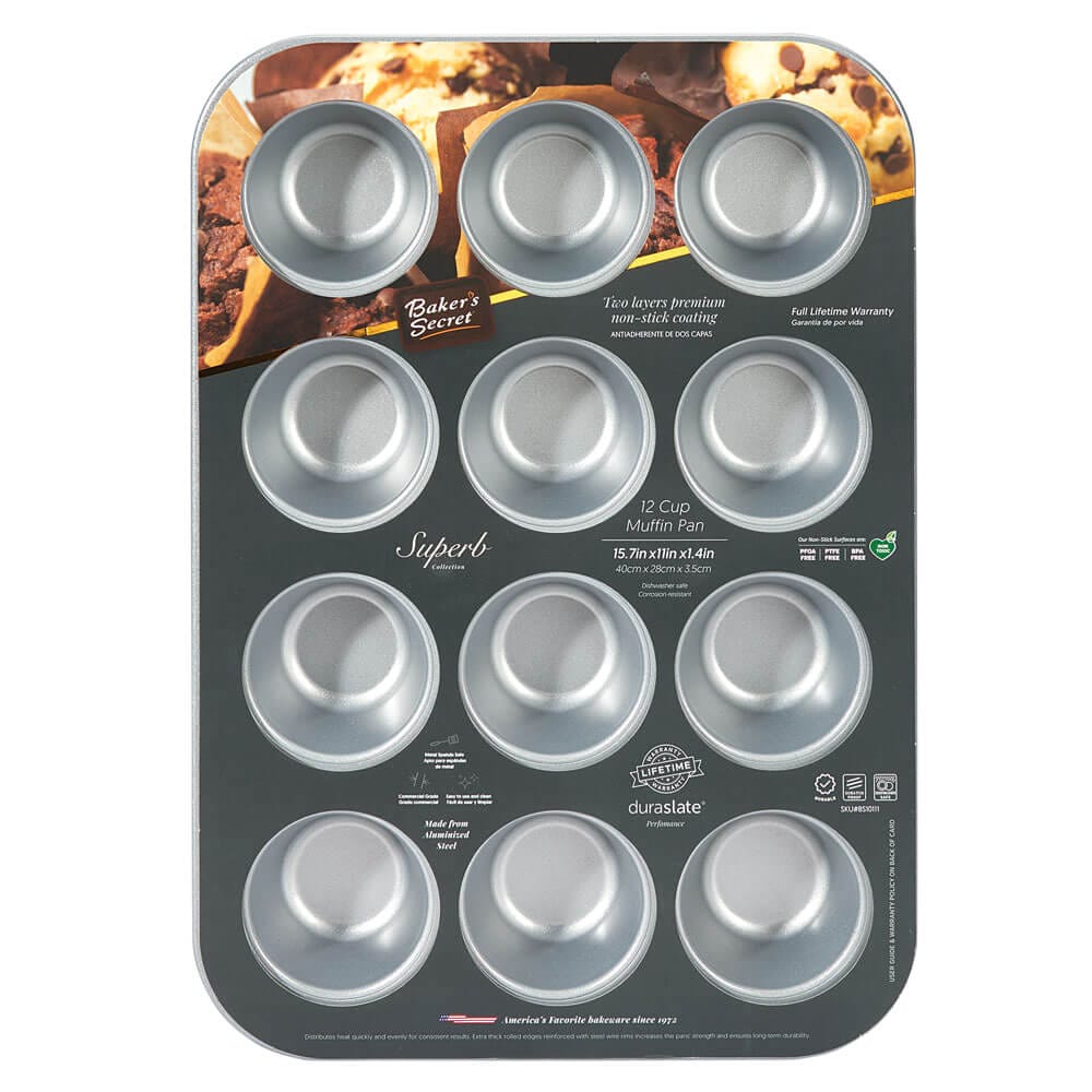 Baker's Secret Superb Collection 12 Cup Muffin Pan, 15.7"x11"