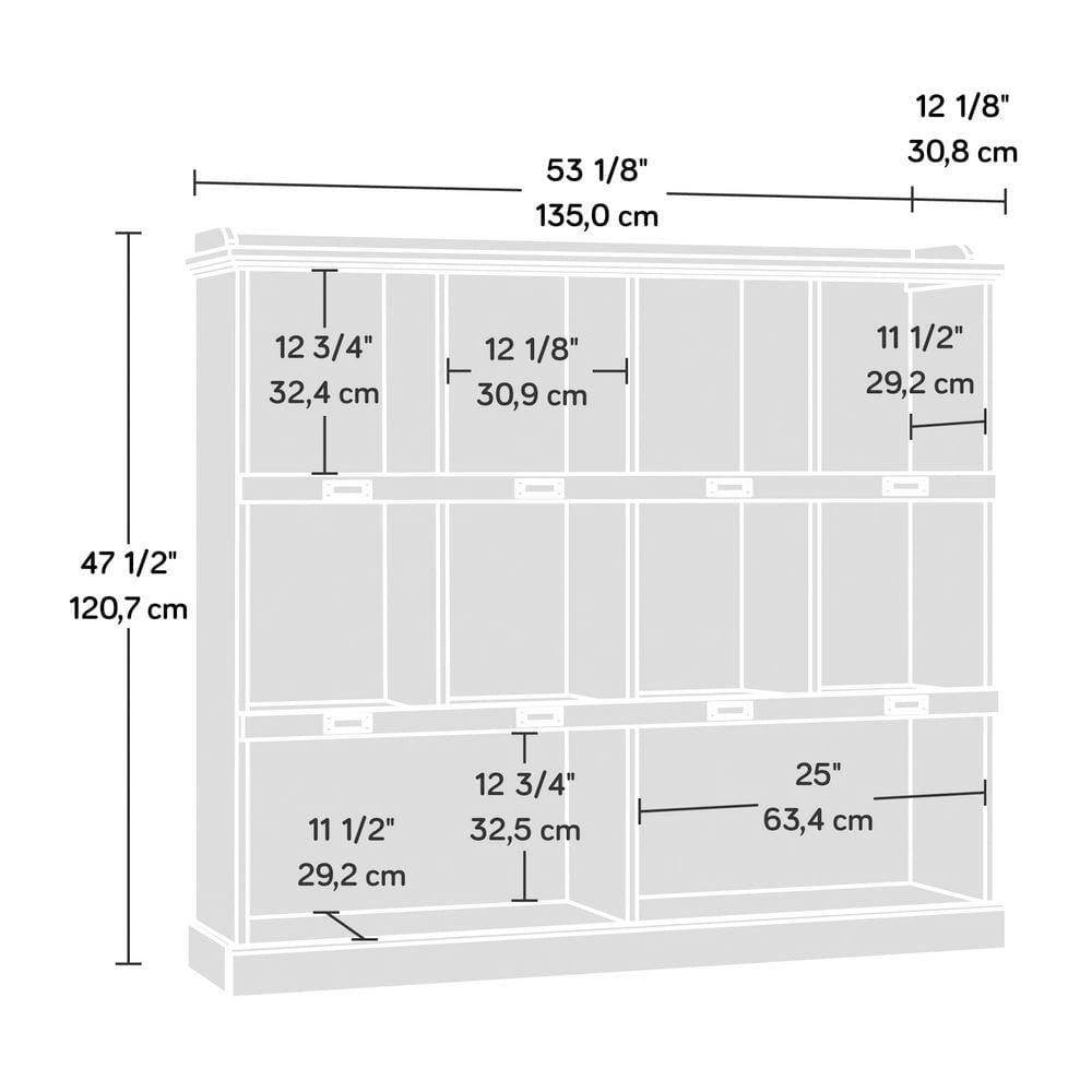 Sauder Engineered Wood 3-Shelf Cubby Bookcase, Rustic Cedar