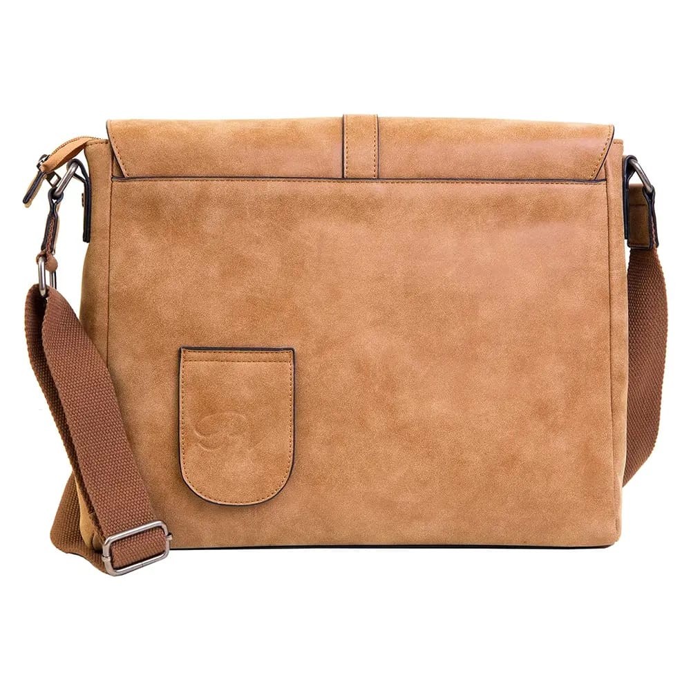 PortoVino Vegan Leather Wine Bag, Camel