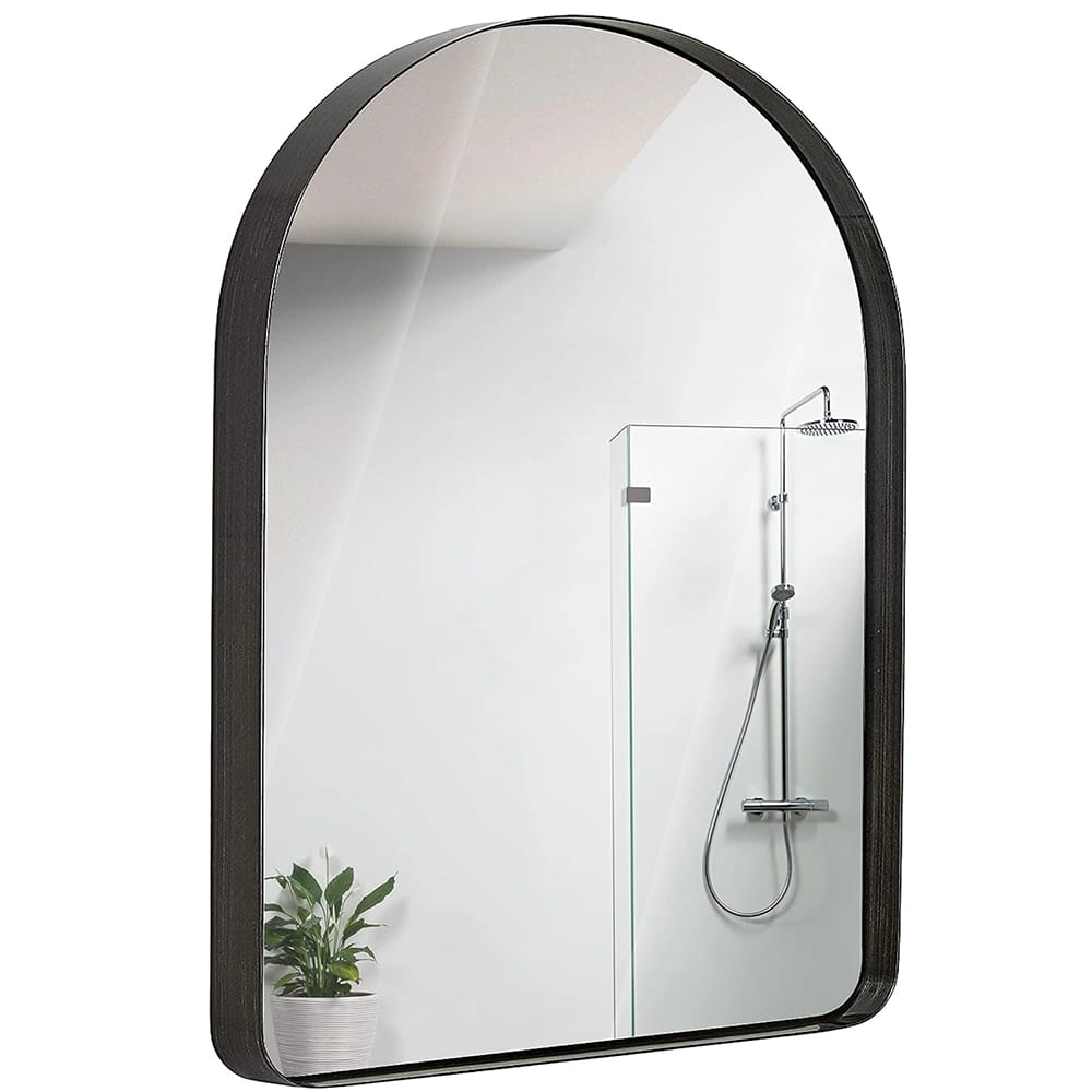 Hamilton Hills Contemporary Arched Mirror, Black