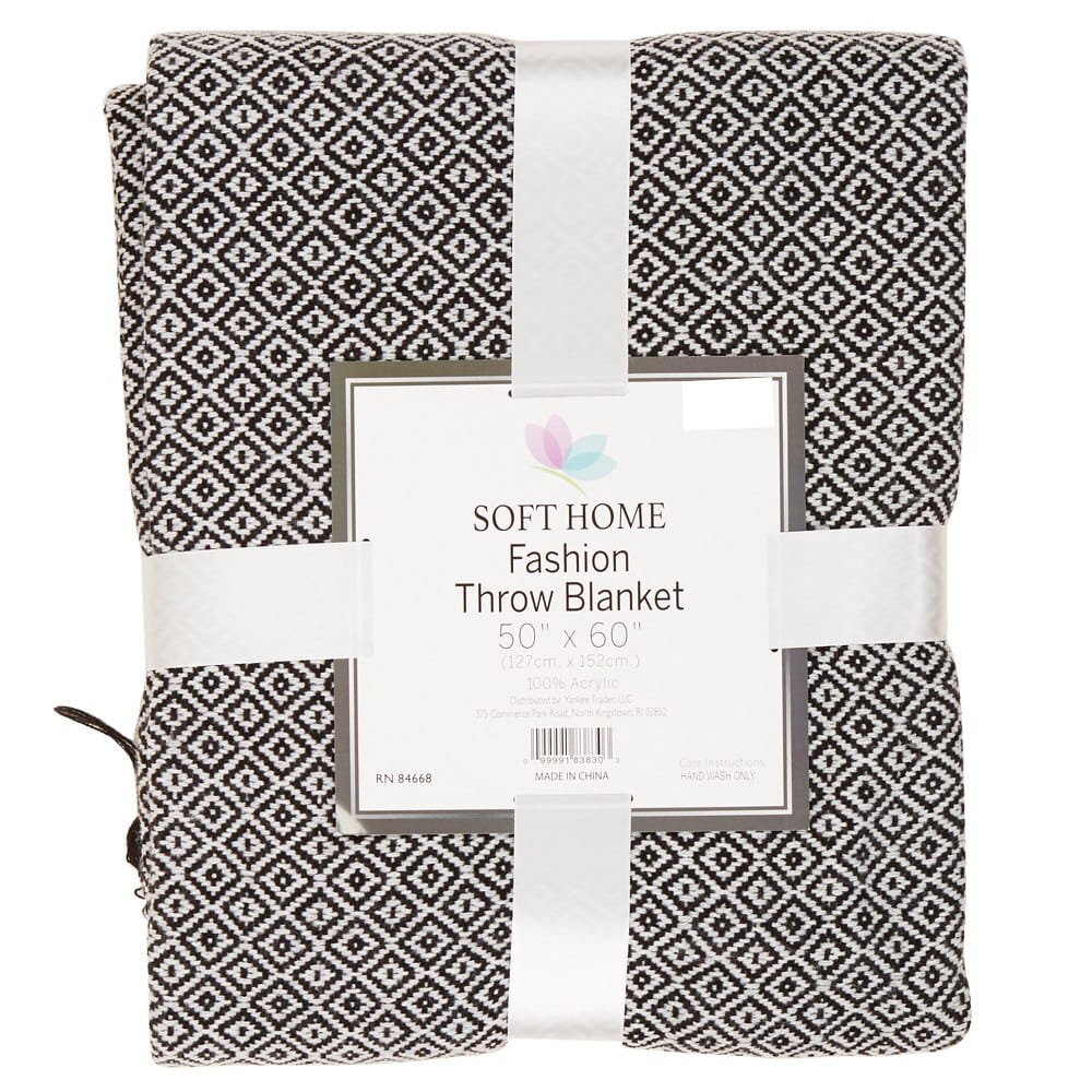 Soft Home Fashion Throw Blanket, 50" x 60"