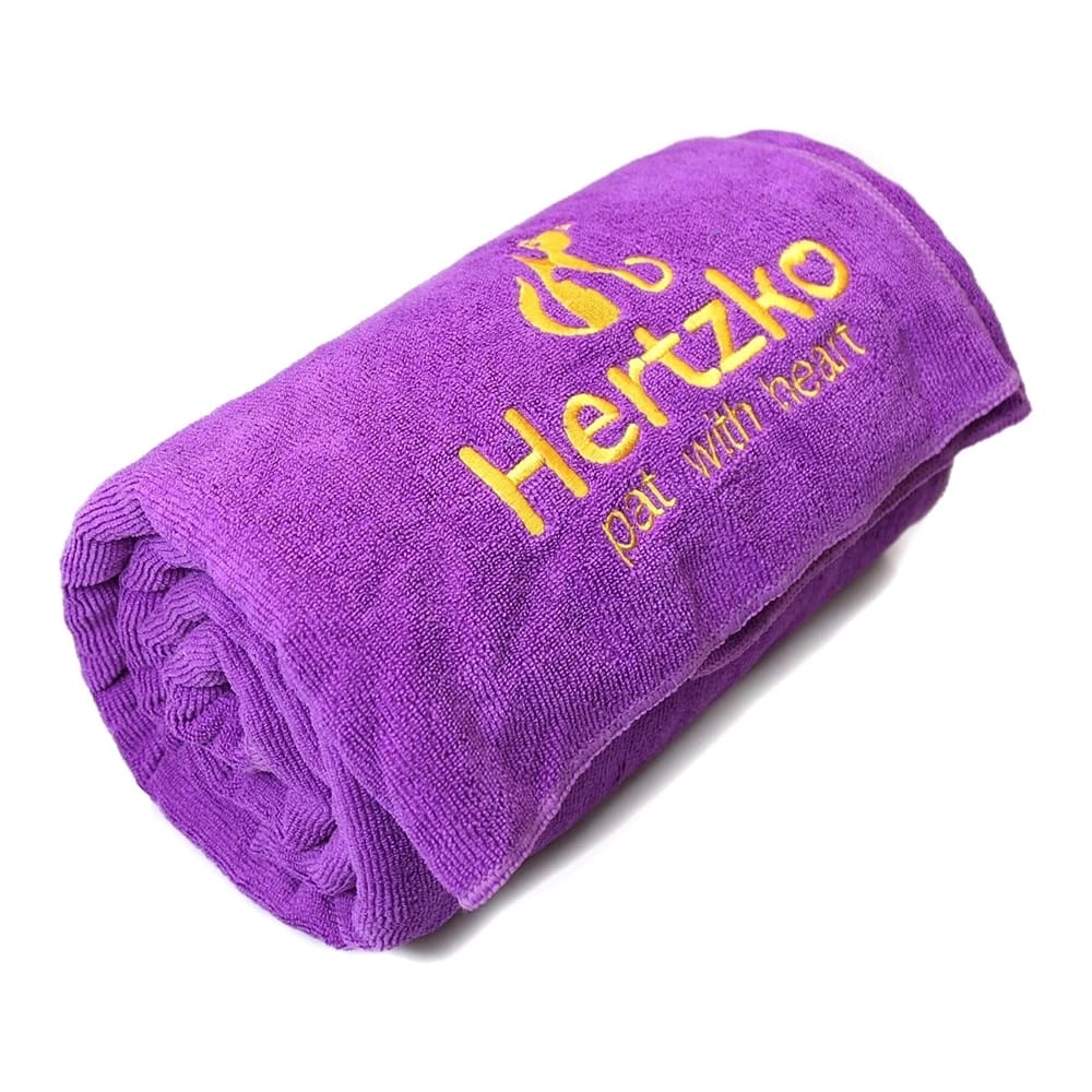 Hertzko Microfiber Pet Towel, Purple