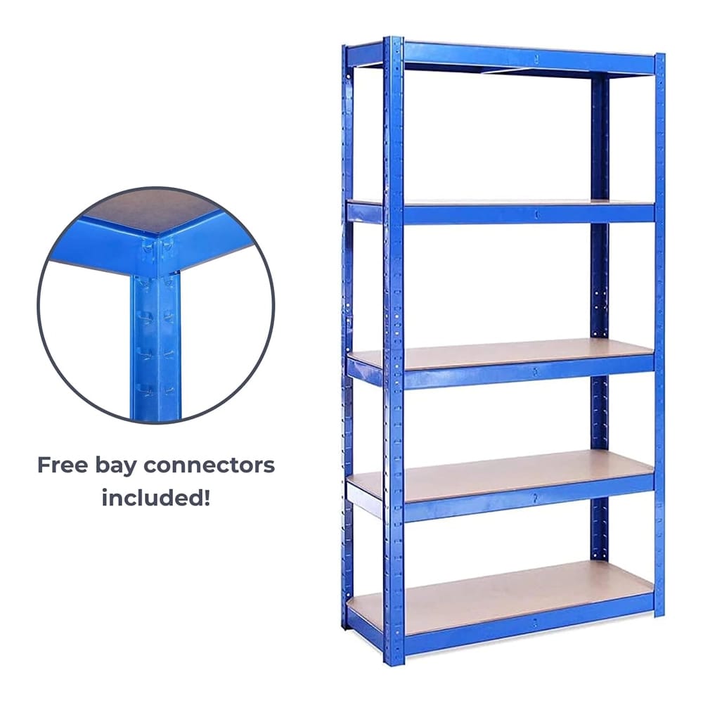 G-Rack 5-Tier Garage Shelving Unit, 35" x 16" x 71", Blue