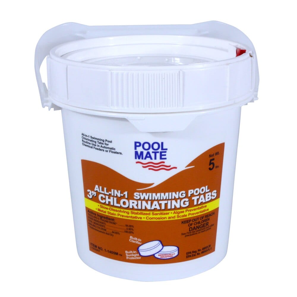 Pool Mate All-In-One 3" Chlorinating Tabs, 5 lbs