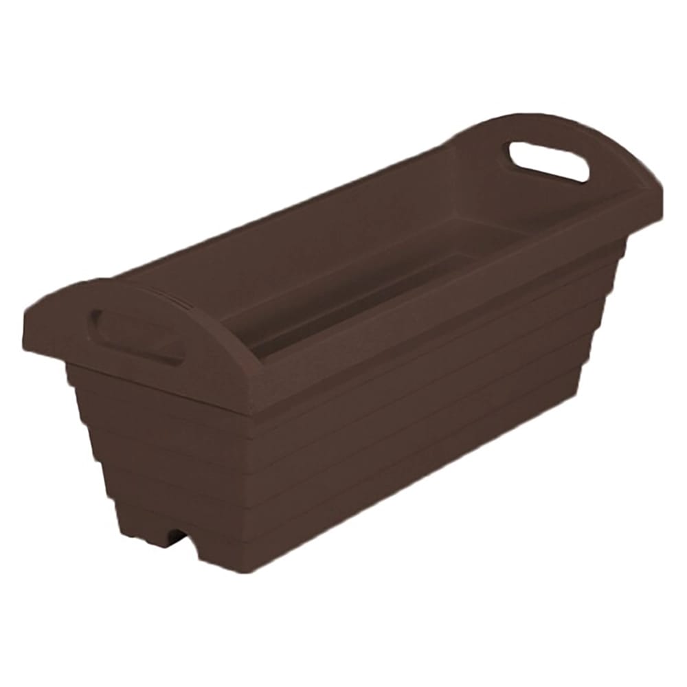 JEJ Astage 22" Rectangle Indoor/Outdoor Planter, Dark Brown