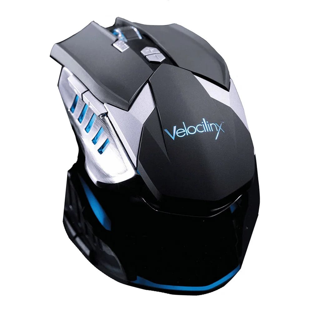 Velocilinx Optical Gaming Mouse, Black/Silver