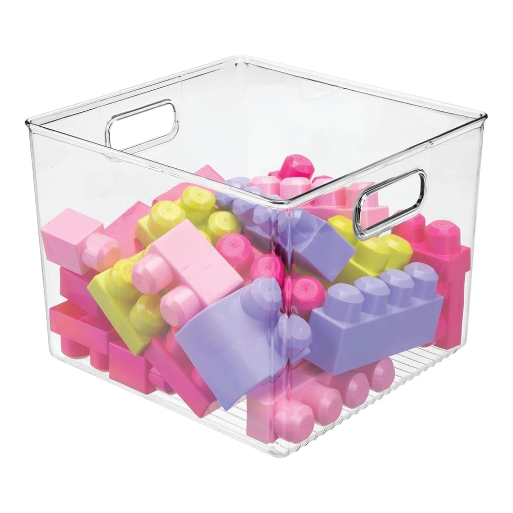 mDesign Plastic Deep Storage Organizer Bin, 8 Pack