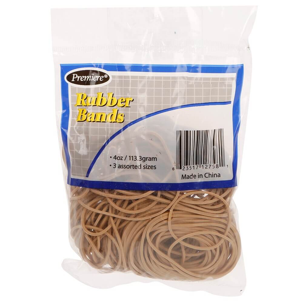 Premiere Assorted Rubber Bands, 4 oz