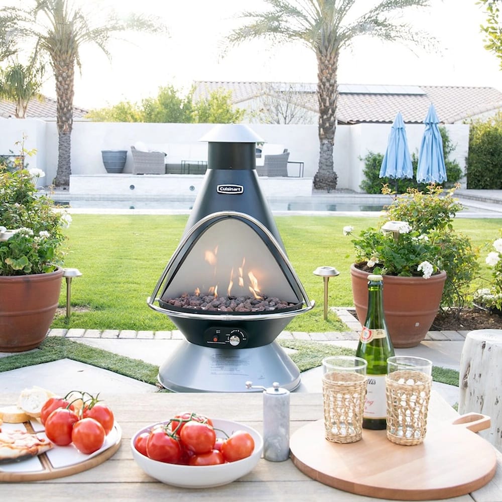 Cuisinart Chimenea Propane Fire Pit, 40,000 BTU, Black