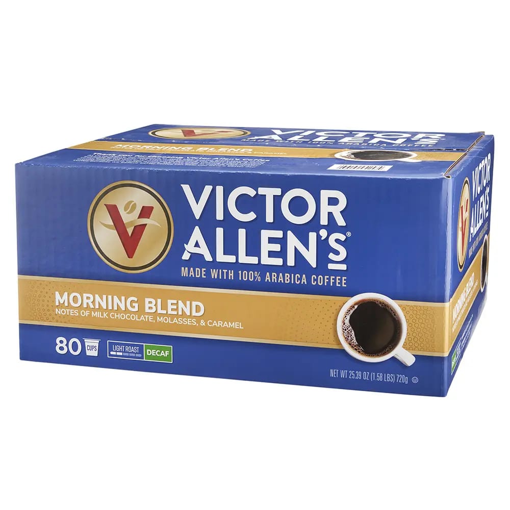 Victor Allen's Light Roast Decaf Morning Blend Coffee Cups, 80 Count