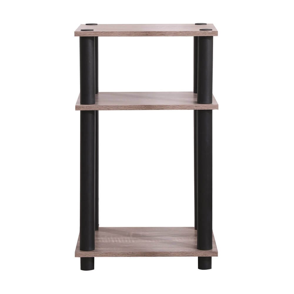 Turn-N-Tube End Table, Set of 2, Oak Gray/Black