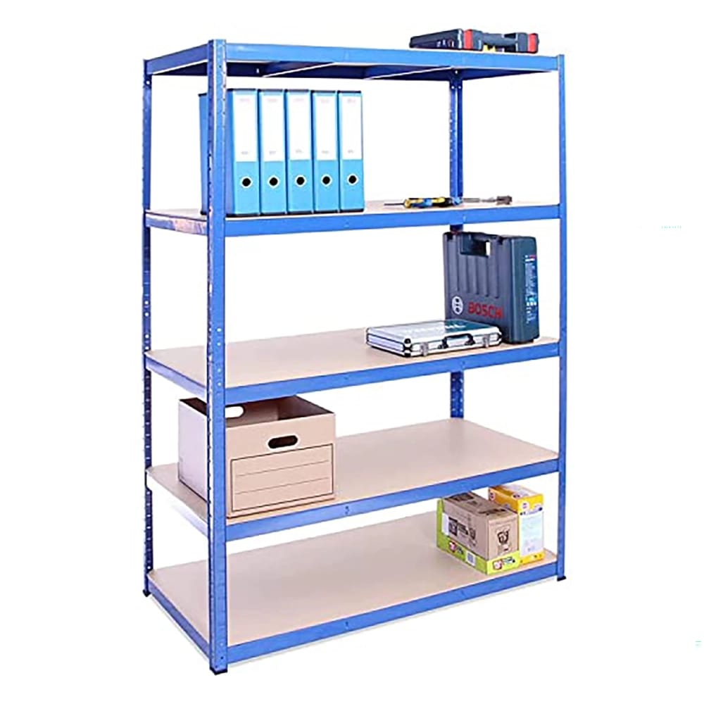 G-Rack 5-Tier Garage Shelving Unit, 47" x 24" x 71", Blue