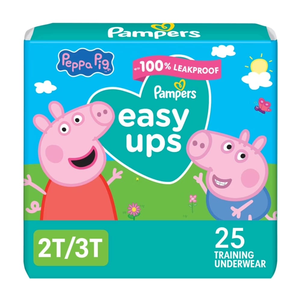 Pampers Peppa Pig Easy Ups Training Underwear, Size 4, 75 Count