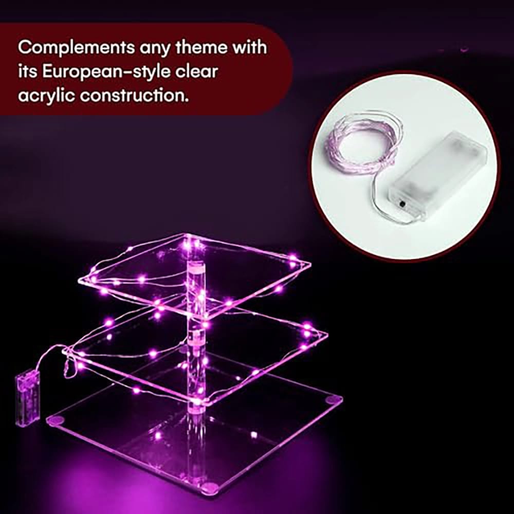 Vdomus 3-Tier Light Up Cupcake Stand