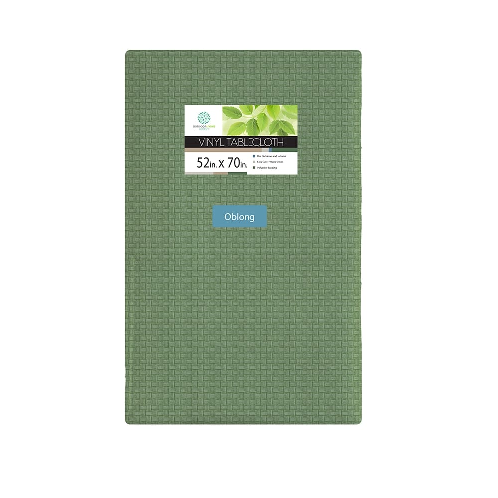 Outdoor Living Vinyl Tablecloth with Flannel Backing