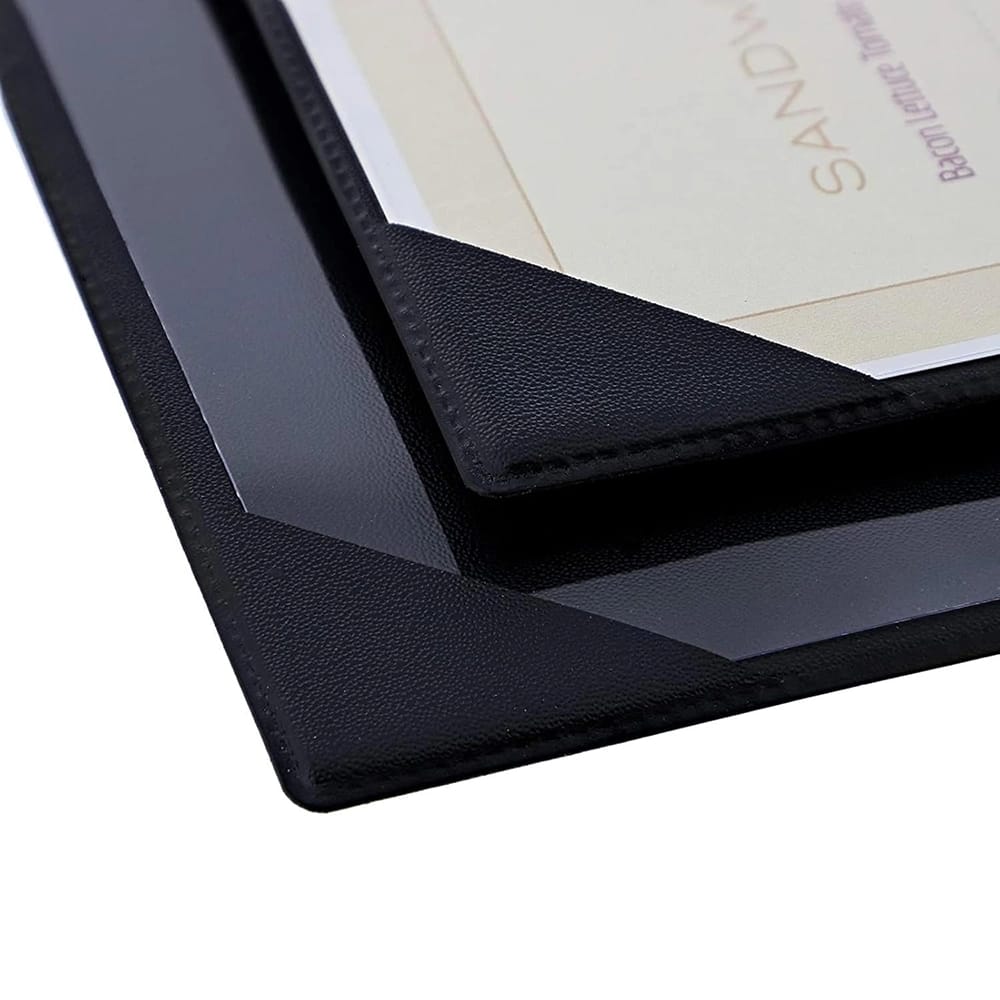 Juvale Restaurant Menu Cover Holders, Black, 12 Pack